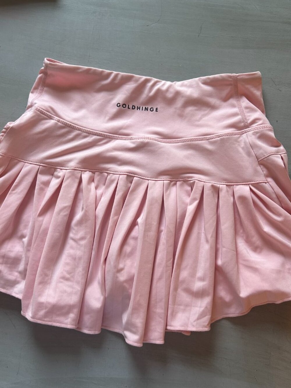 Gold Hinge Almond Blossom Pleated Tennis Skirt Pink Size Small Activewear - Picture 7 of 9